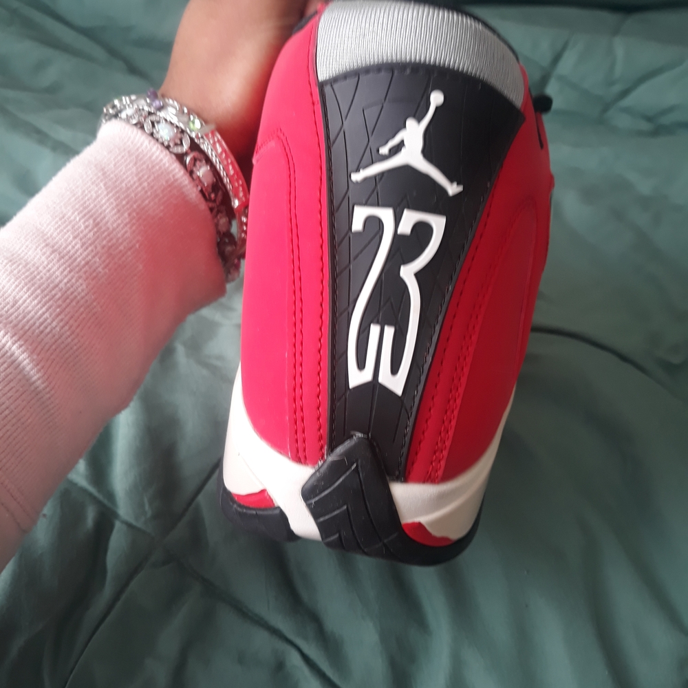 Jordan Athletic Shoes Red Black White